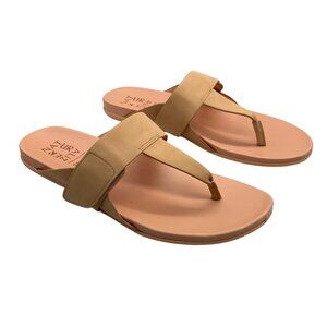 Naturalizer Women Tan Peach Thong Sandals‎ Velcro Strap GENN-TWIRL Size 8